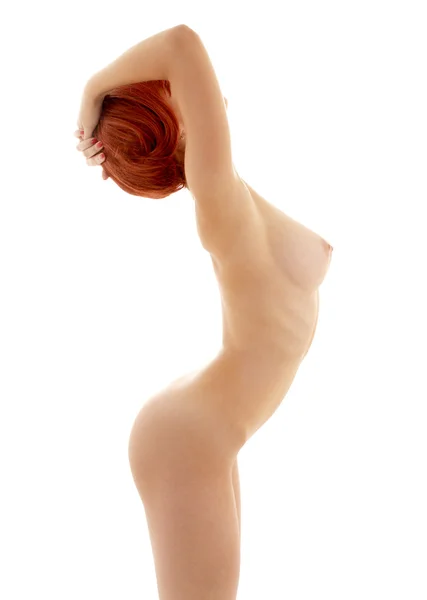 Classical nude picture of healthy redhead — Stock Photo, Image
