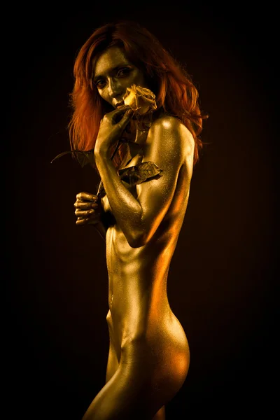 Stock image Golden redhead statue