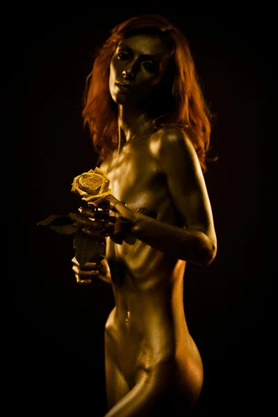 stock image Golden redhead statue