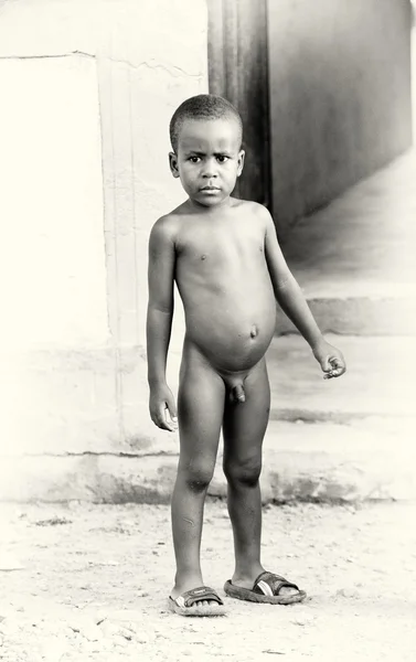 stock image A Ghanaian little naked boy