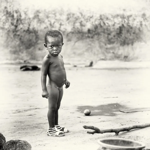 stock image A Ghanaian boy looks seriously